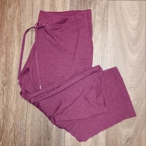 Eddie Bauer purple sweat pants capris size medium